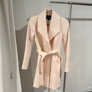 Express Women's Soft Cream Trench Coat